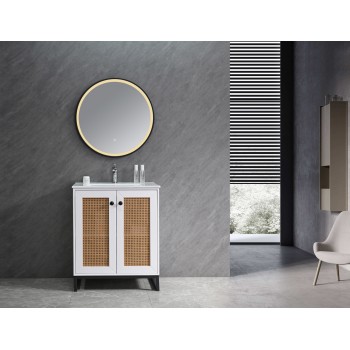 MUEBLE BLANCO C/BASE DE HIERRO 70CM - 4