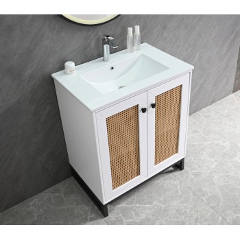 MUEBLE BLANCO C/BASE DE HIERRO 70CM - 5